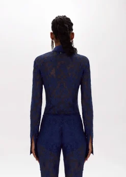 Stretch lace shirt