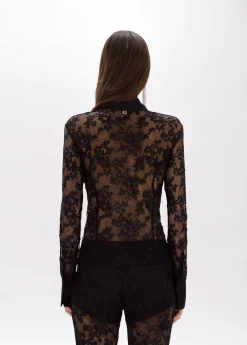 Stretch lace shirt