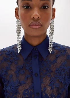 Stretch lace shirt
