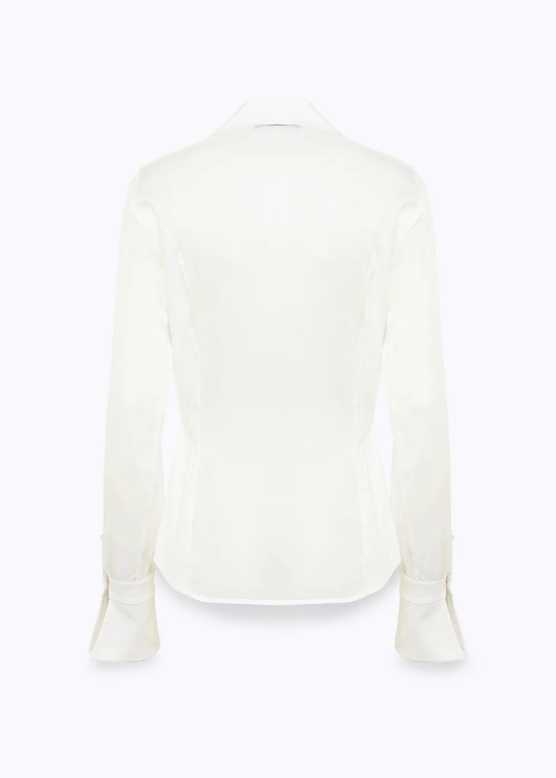 STRETCH POPLIN SHIRT WITH RUFFLES