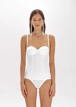 Stretch satin Bodysuit