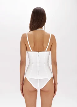 Stretch satin Bodysuit