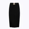 STRETCH VISCOSE MIDI SKIRT