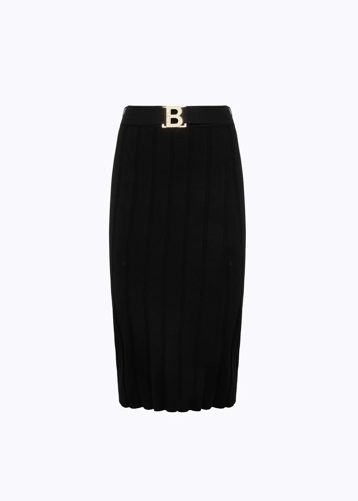 STRETCH VISCOSE MIDI SKIRT