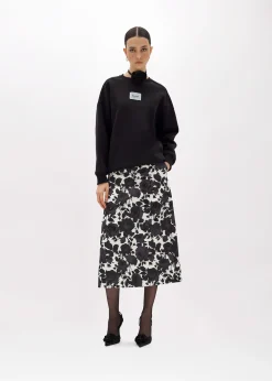 SWEATSHIRT IN STRETCH COTTON WITH LOGO