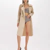 Trench coat in gabardine cotton blend.
