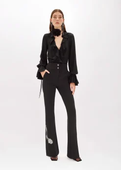 TROUSERS IN STRETCH CRÊPE