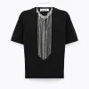 T-SHIRT IN COTTON WITH CRYSTAL NECKLACE