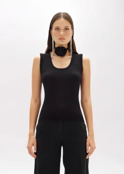 VISCOSE BLEND KNIT TOP