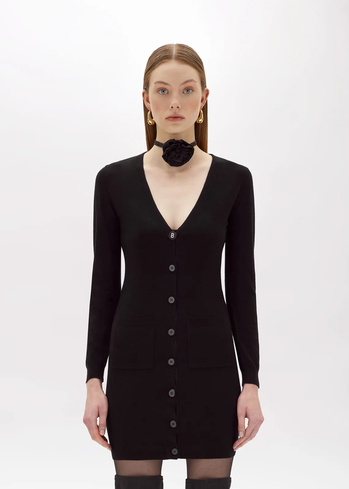 VISCOSE BLEND LONG CARDIGAN