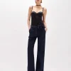 WIDE LEG JEANS IN DENIM WITH BELT