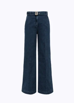 WIDE LEG JEANS IN STRETCH DENIM