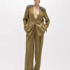 WIDE LEG PANTS IN LINEN BLEND