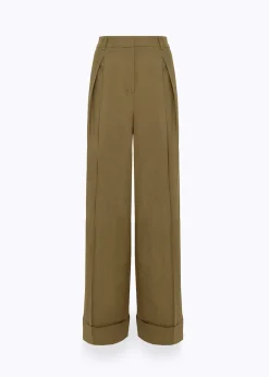 WIDE LEG PANTS IN LINEN BLEND