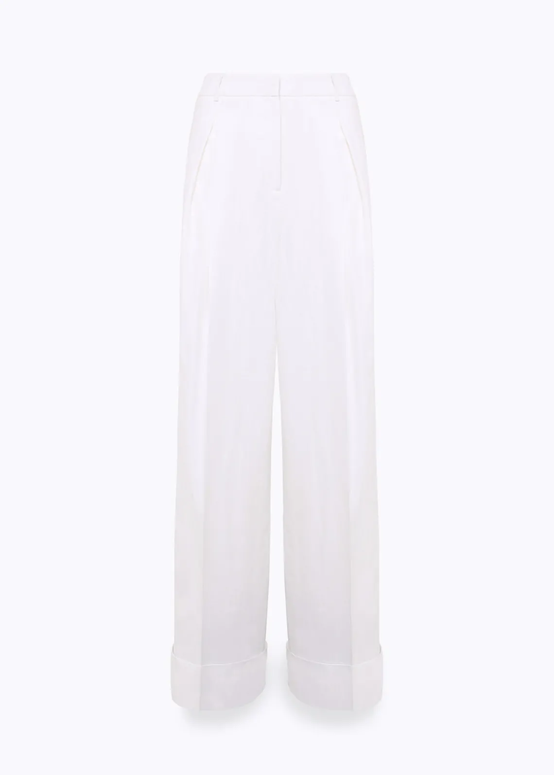 WIDE LEG PANTS IN LINEN BLEND