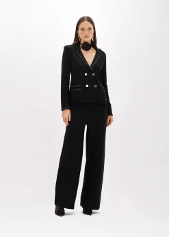 WIDE LEG PANTS IN WOOL BLEND