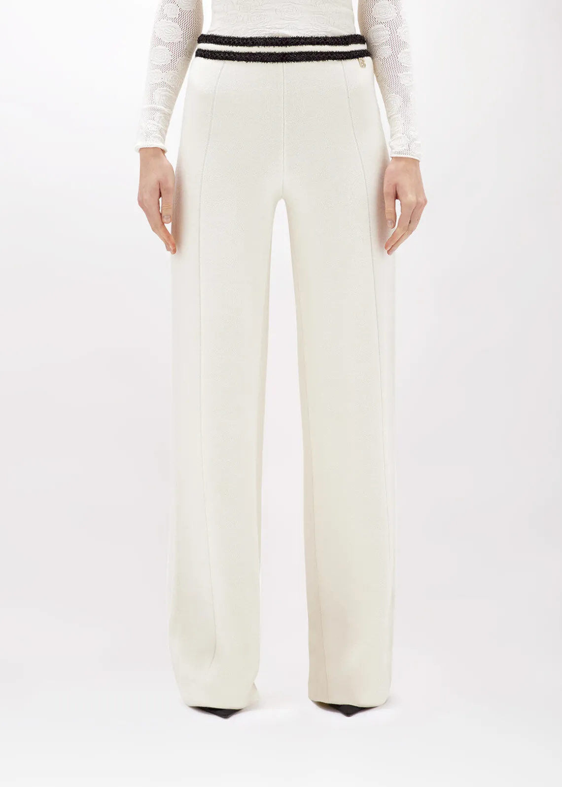 WIDE LEG PANTS IN WOOL BLEND