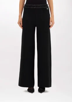 WIDE LEG PANTS IN WOOL BLEND