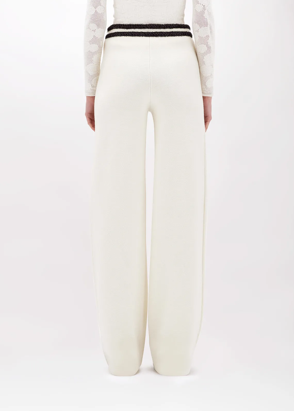 WIDE LEG PANTS IN WOOL BLEND