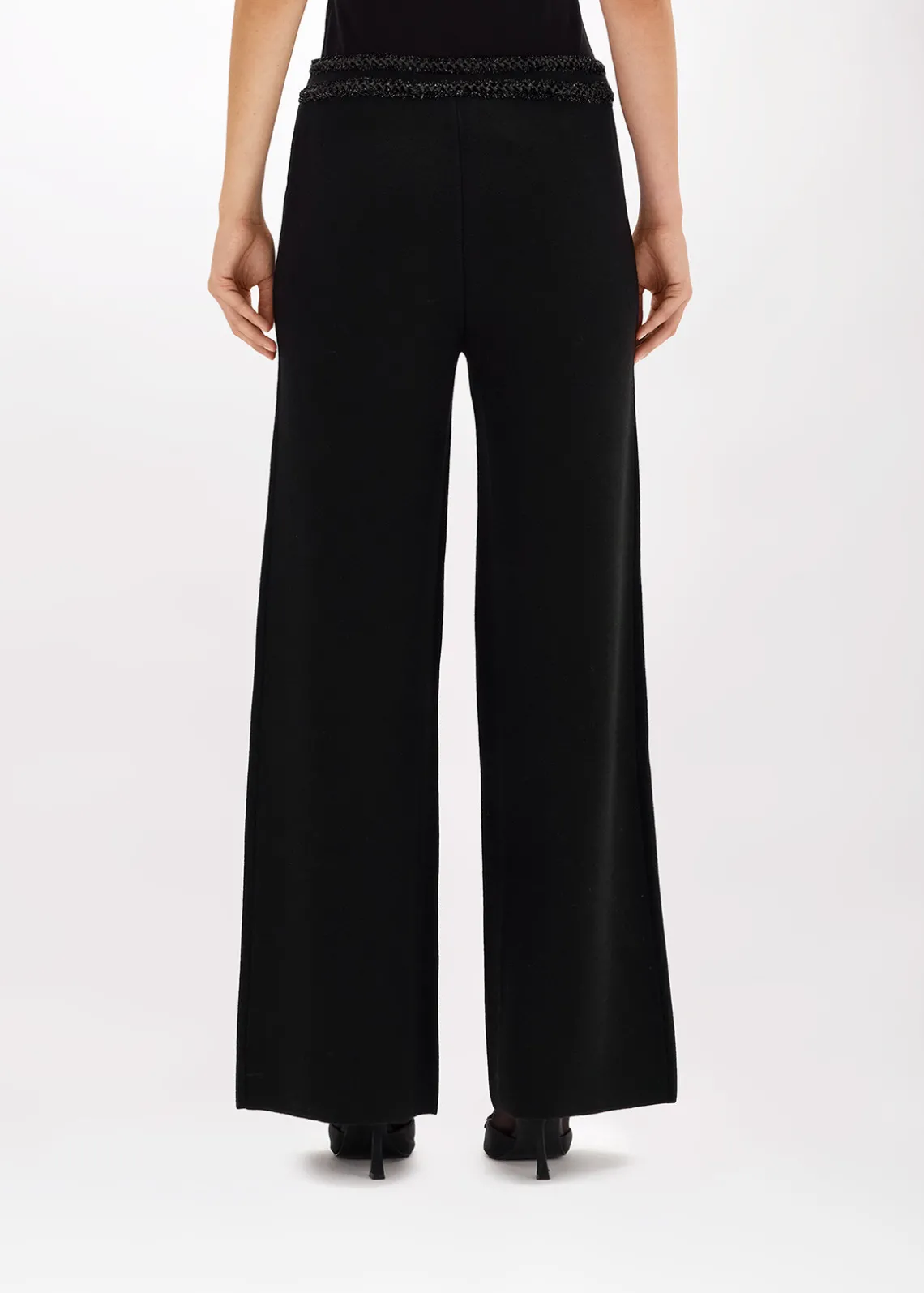 WIDE LEG PANTS IN WOOL BLEND