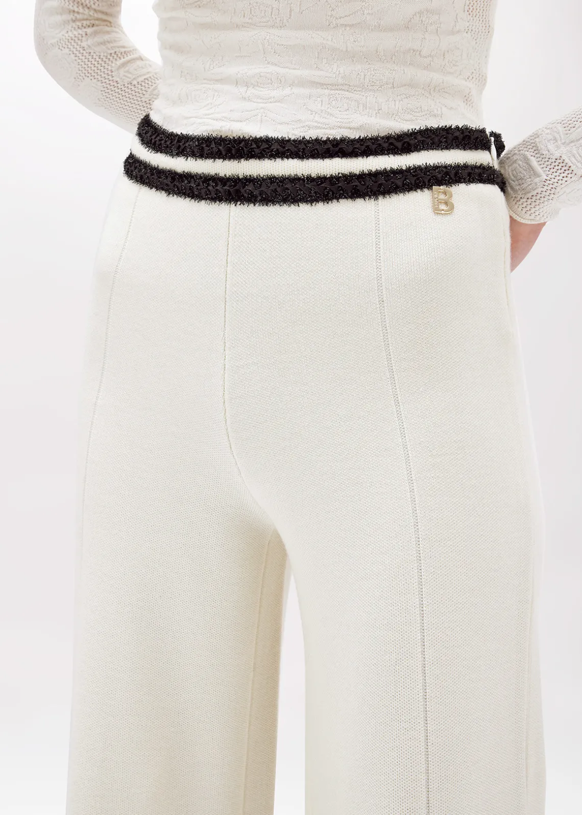 WIDE LEG PANTS IN WOOL BLEND