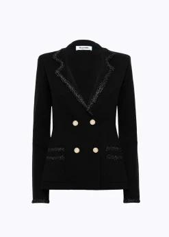 WOOL BLEND JACKET WITH JEWEL BUTTONS