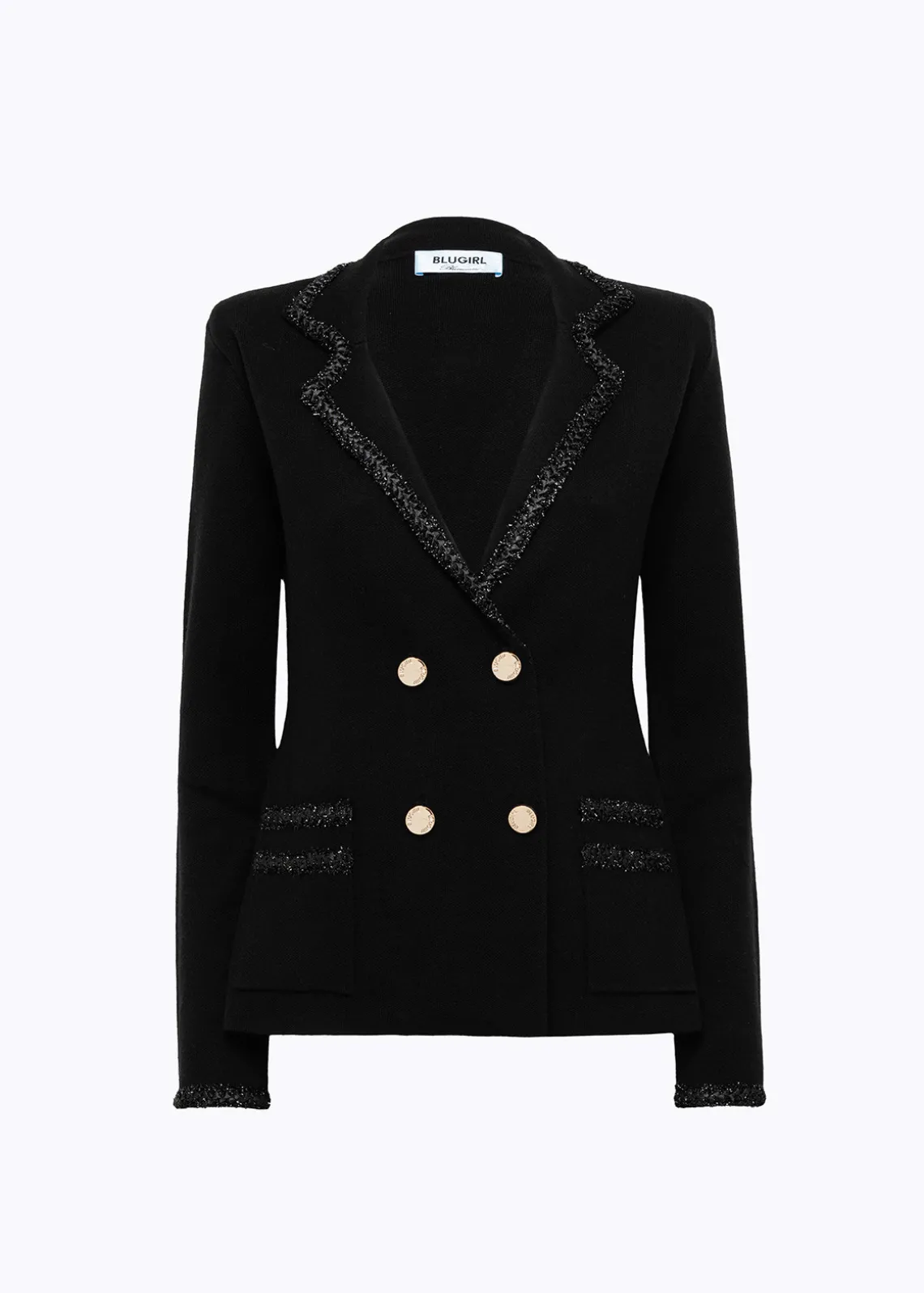 WOOL BLEND JACKET WITH JEWEL BUTTONS