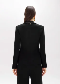 WOOL BLEND JACKET WITH JEWEL BUTTONS