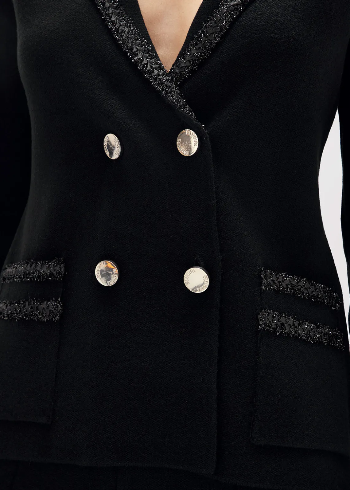 WOOL BLEND JACKET WITH JEWEL BUTTONS