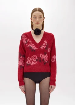 WOOL BLEND JACQUARD SWEATER