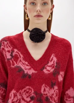 WOOL BLEND JACQUARD SWEATER