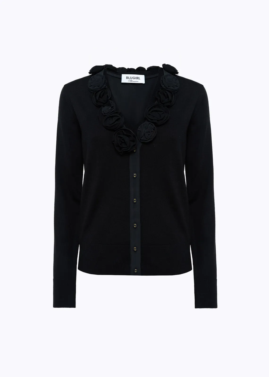 WOOL CARDIGAN AND CRÊPE DE CHINE TOP